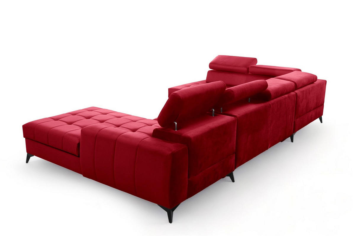 WOHNLANDSCHAFT Agnesa In Salvador - Rot, Holzwerkstoff/Textil (345/95/200cm) - Fun Möbel