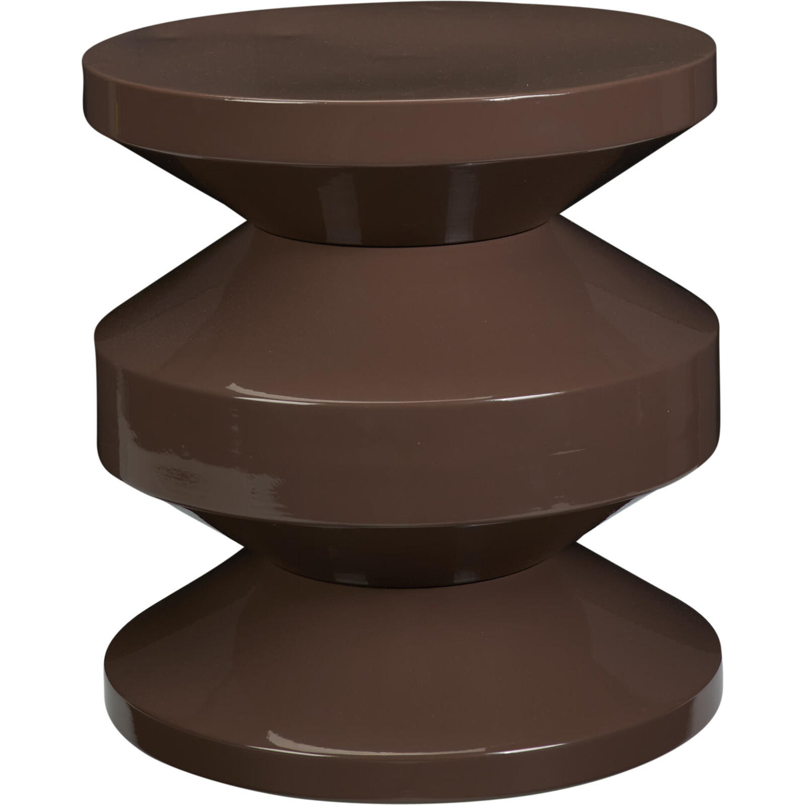 Home Styling Collection Metall-Beistelltisch Braun 31x33x31 cm