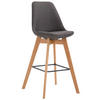 BARHOCKER Medoc, Gestell Natura, Stoff Dunkelgrau - Dunkelgrau/Naturfarben, Holz/Textil (48/100/56cm) - TPFLiving