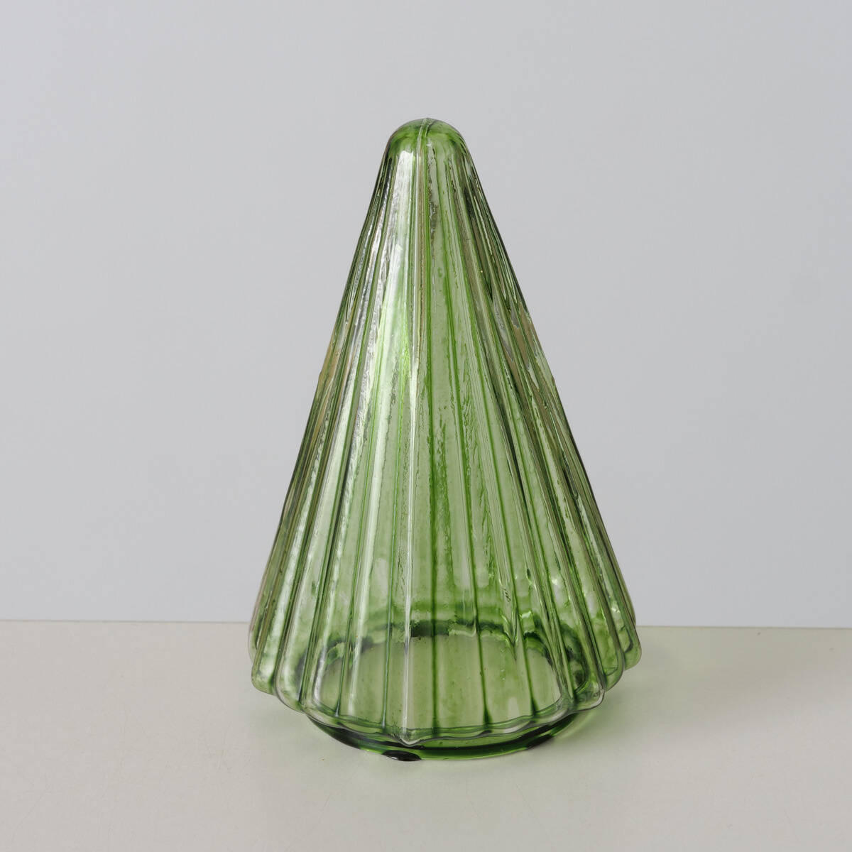 WEIHNACHTSBAUM Tovla 9,5 cm - Grün, Glas (6/9.5/6cm) - Boltze Home
