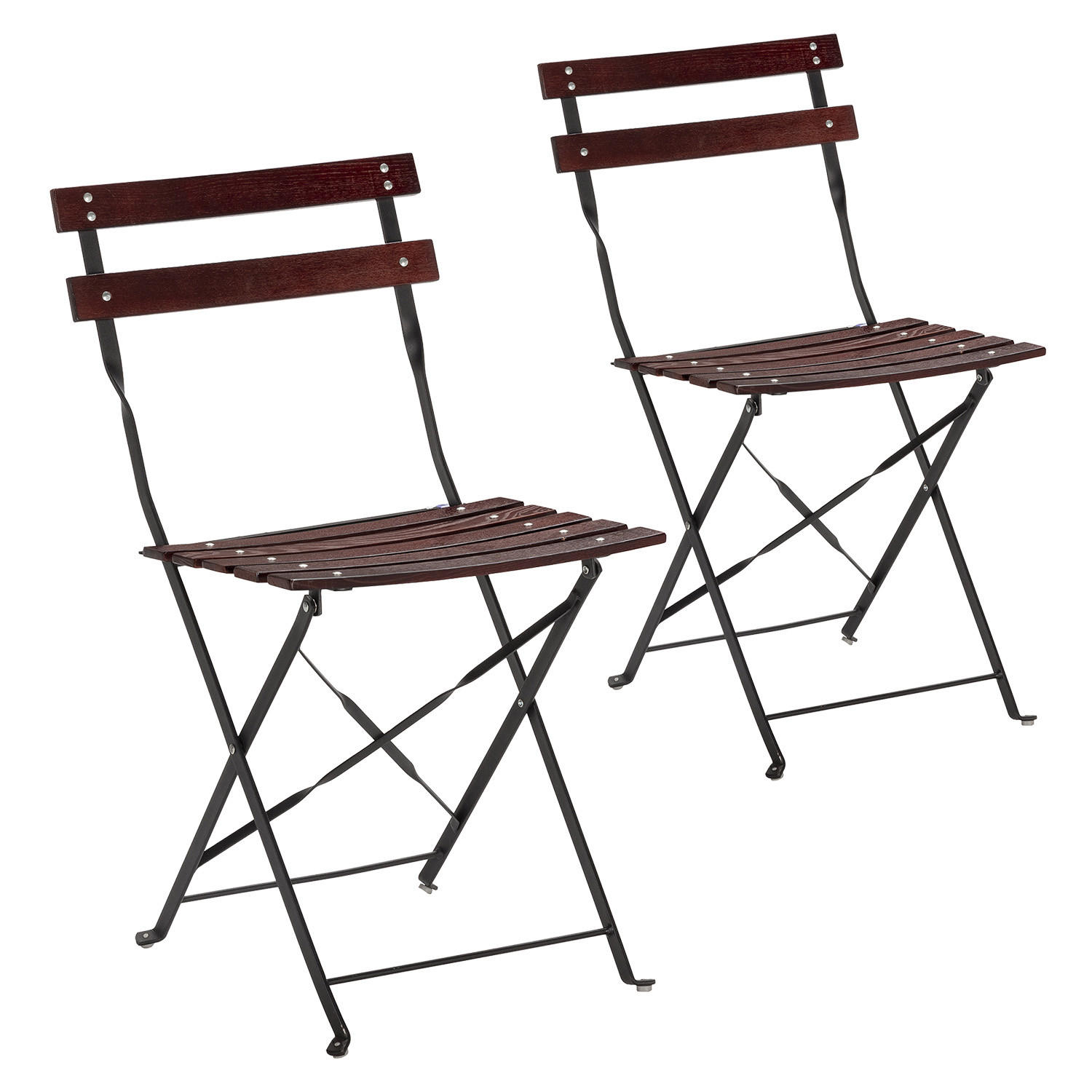 GARTENKLAPPSTUHL-SET Agata Metall - Schwarz, Metall (42/76/55cm) - VS Venta-stock