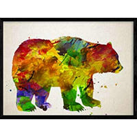 POSTER Affe Aquarell-Stil A4 Schwarzer Rahmen - Schwarz, Papier (29.7/5/21cm) - Nacnic