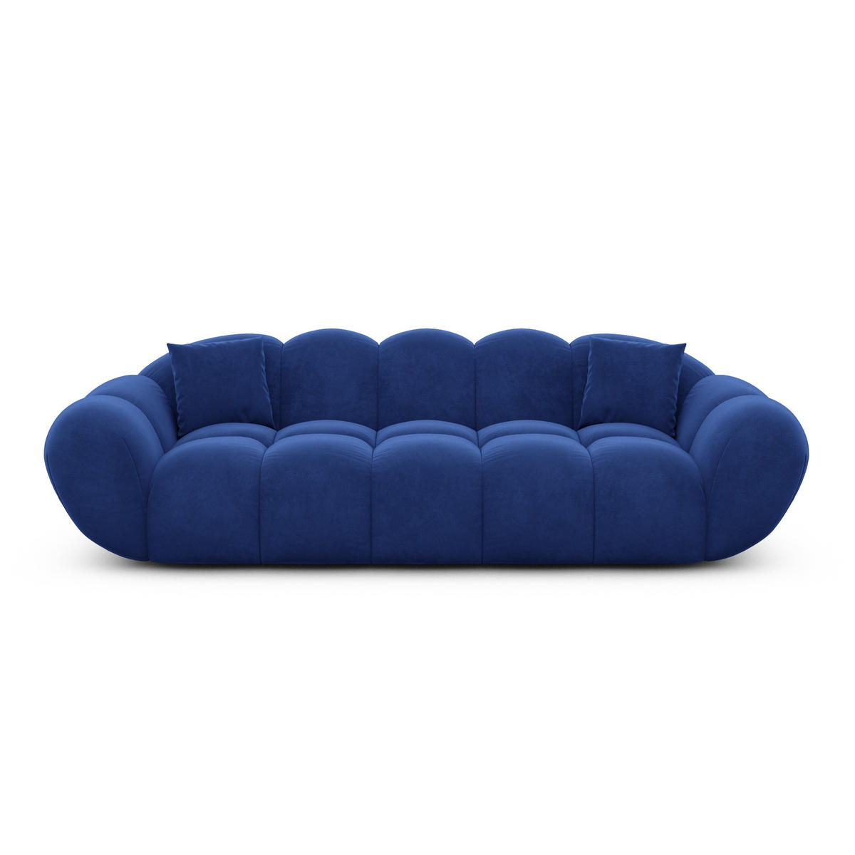 3-SITZER-SOFA Liva Königsblau Samtstoff - Blau, Textil (233/70/93cm) - VAROYAL