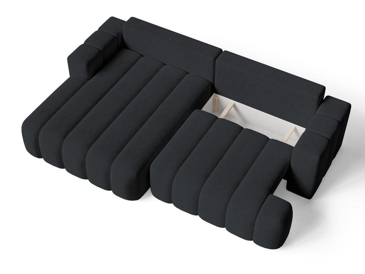 ECKSOFA Caleo Schwarz Links - Schwarz, Holz/Textil (270/170cm) - Graingold