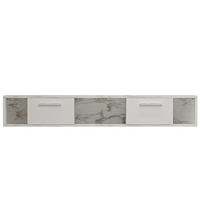 TV-LOWBOARD Aldora Weiß Marmor Optik 9581 - Weiß, Holzwerkstoff (160/30/30cm) - moebel17