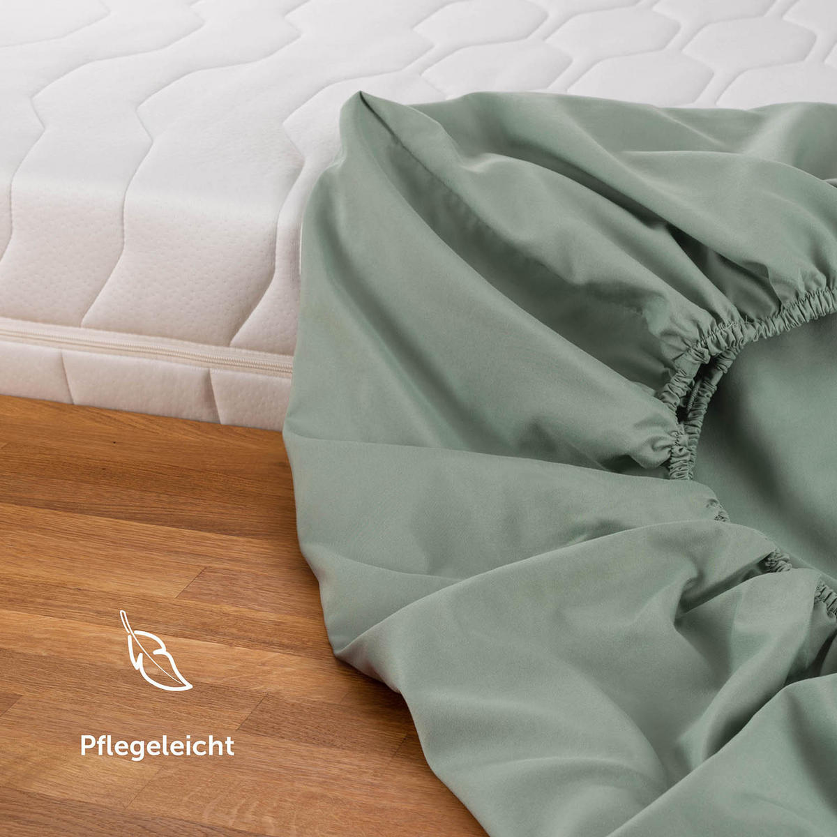 SPANNBETTLAKEN 140/190/30 cm Hellgrün - Hellgrün, Textil (140/190cm) - Blumtal