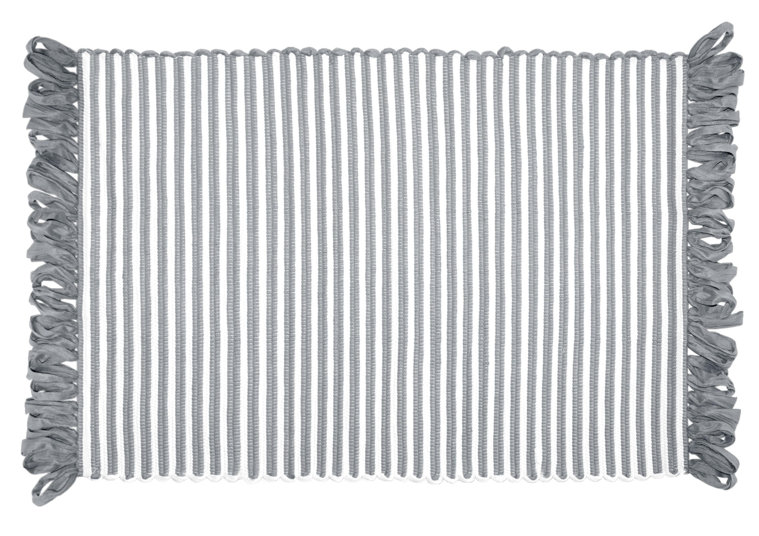 HANDGEWEBTER Läufer 50x70 cm Rauchgrau - Grau, Naturmaterialien/Textil (50/70cm) - Lashuma