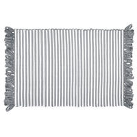 HANDGEWEBTER Läufer 50x70 cm Rauchgrau - Grau, Naturmaterialien/Textil (50/70cm) - Lashuma