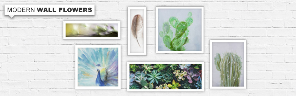 Modern wall flowers