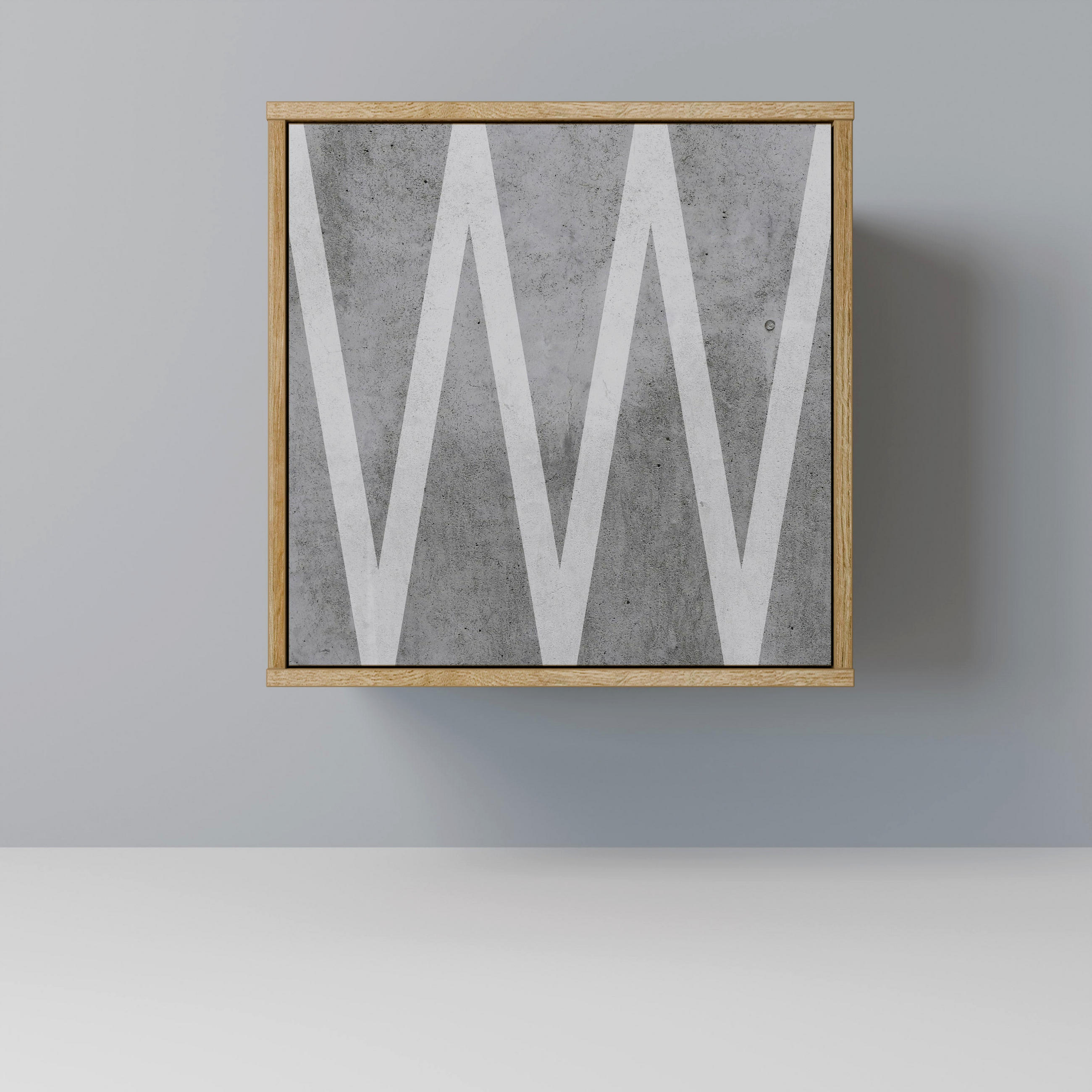 SIDEBOARD SOLID ZIG ZAG, Eichefarben, 57,5x42x57,5 cm, Ohne Füße - Eichefarben/Multicolor, Holzwerkstoff (57.5/57.5/42cm) - SpaceRebels