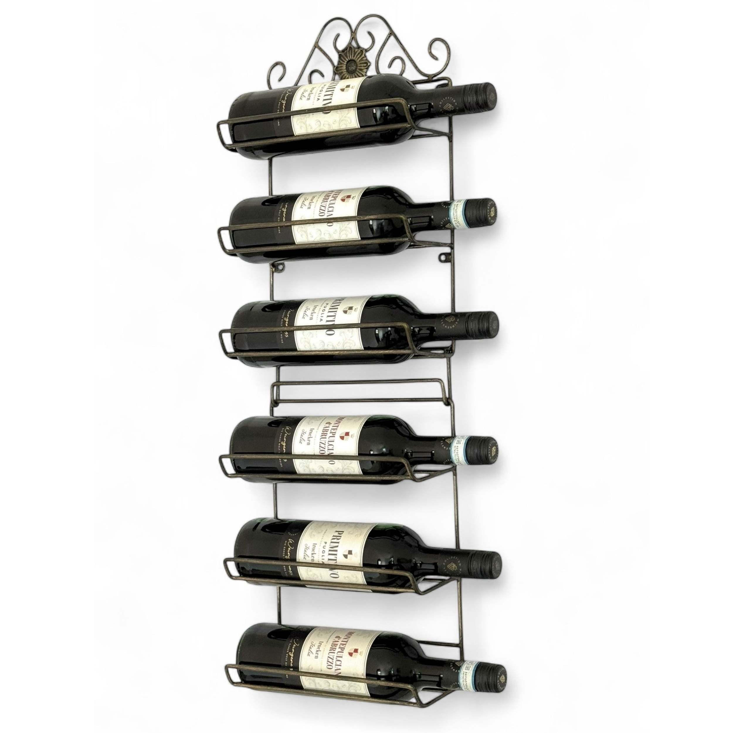 DanDiBo Weinregal Schwarz 24x75x11 cm