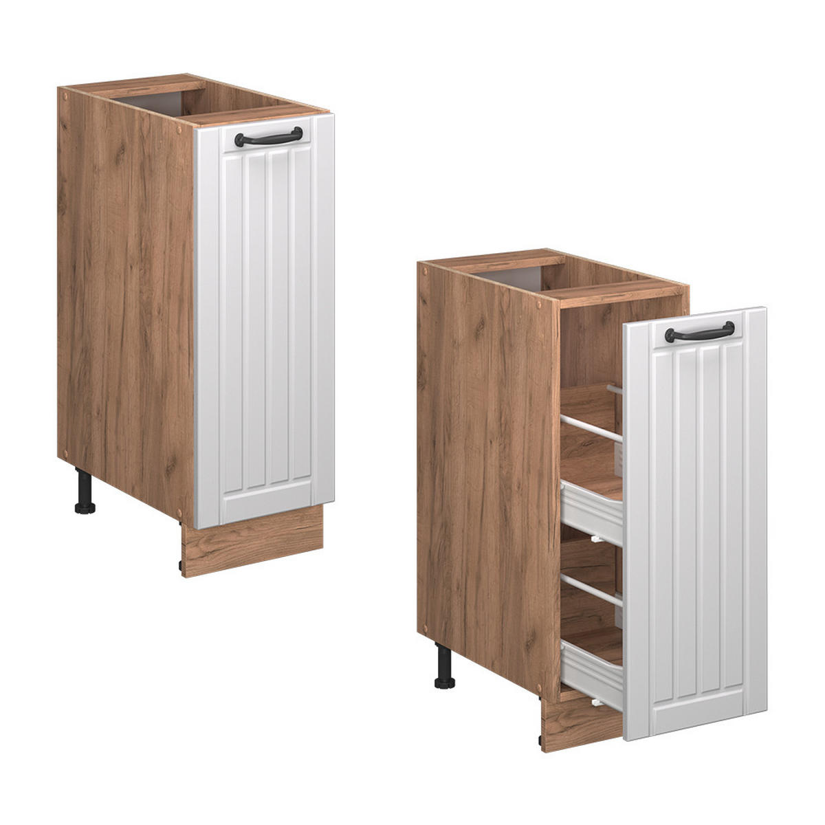 Honigeiche/Weiß, Holzwerkstoff (30/82/60cm) - Vicco