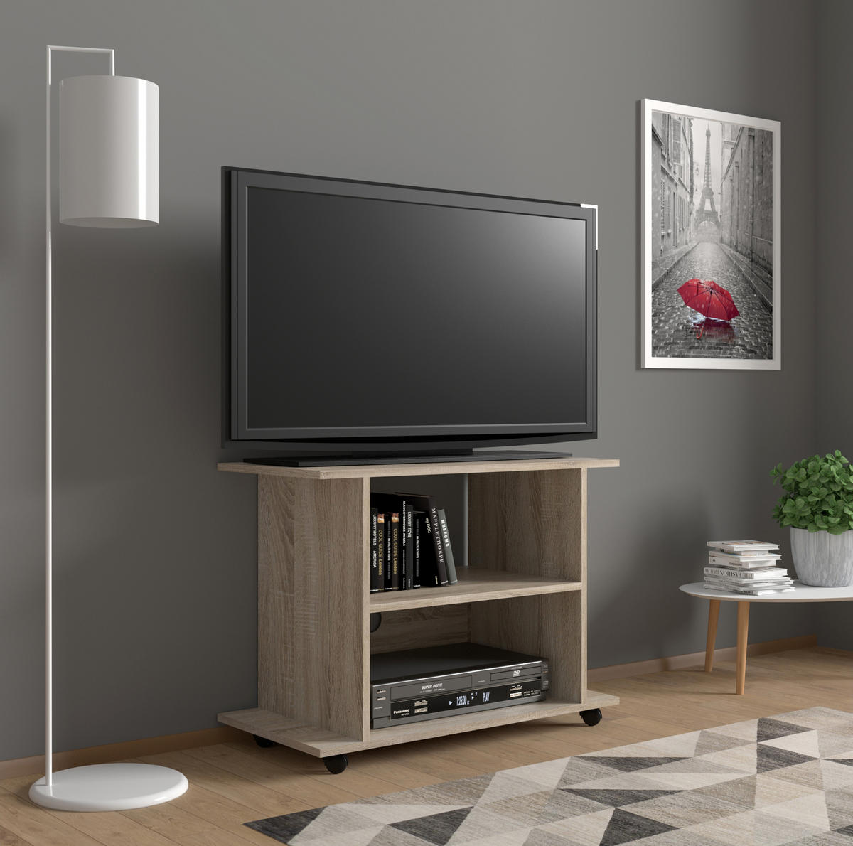 TV LOWBOARD Sonoma Eiche 80/60/40 - Sonoma Eiche, Holzwerkstoff (80/60/40cm) - RAUMHIRSCH FURNITURE