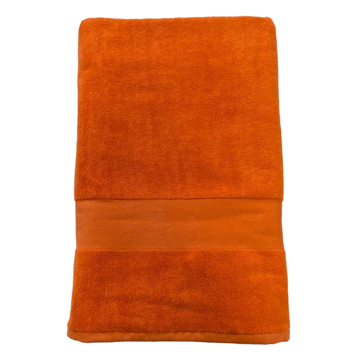 BADETUCH Velours uni Classy Orange 90x180 500g/m² - Orange, Textil (90/180cm) - LE COMPTOIR DE LA PLAGE