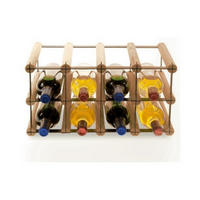 WEINREGAL Vinotega Mod Metal 22,5x42,5x24,5 cm 4x2 Flaschen Massives Kiefernholz Braun Geölt - Braun, Holz (42.5/22.5/24.5cm) - PROREGAL