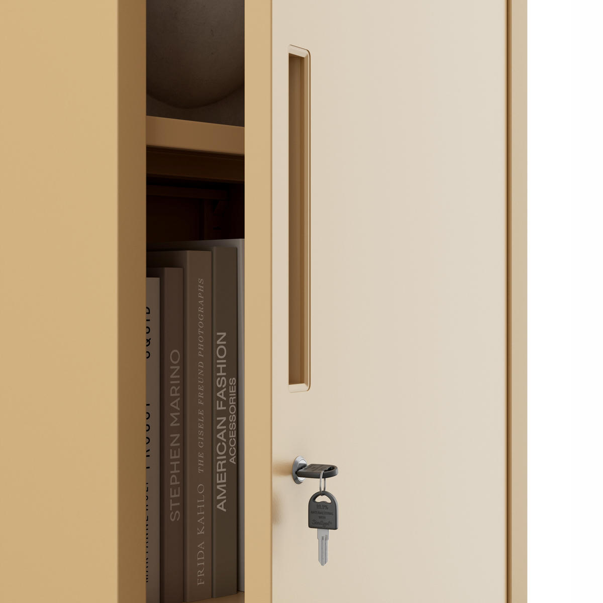 BÜRO Aktenschrank ALEX 185x45 x40 cm - Beige, Metall (45/185/40cm) - Jan Nowak