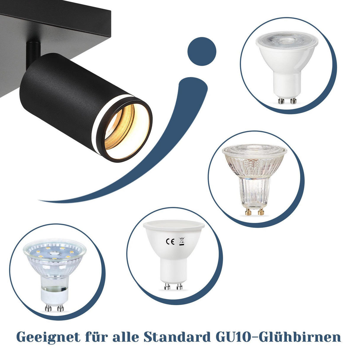 STRAHLER Solingen 4-flammig 25/25/17 cm - Schwarz, Metall (25/25/17cm) - Nettlife