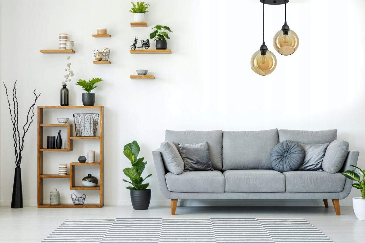 PENDELLEUCHTE Kogel - Transparent/Schwarz, Glas/Metall (30/30/80cm) - kiki design