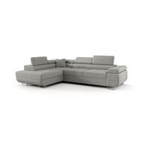 ECKSOFA Monaro Mit Schlaffunktion - Hellgrau, Holzwerkstoff/Textil (275/202cm) - Fun Möbel