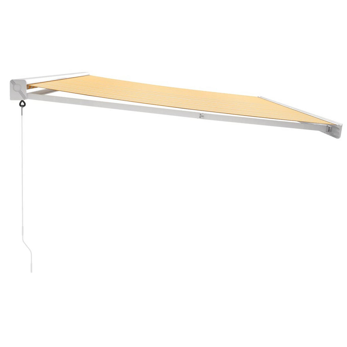 MARKISE Einziehbar Gelb Und Weiss 5/3 M Stoff Und Aluminium - Multicolor, Textil (300/500cm) - vidaXL