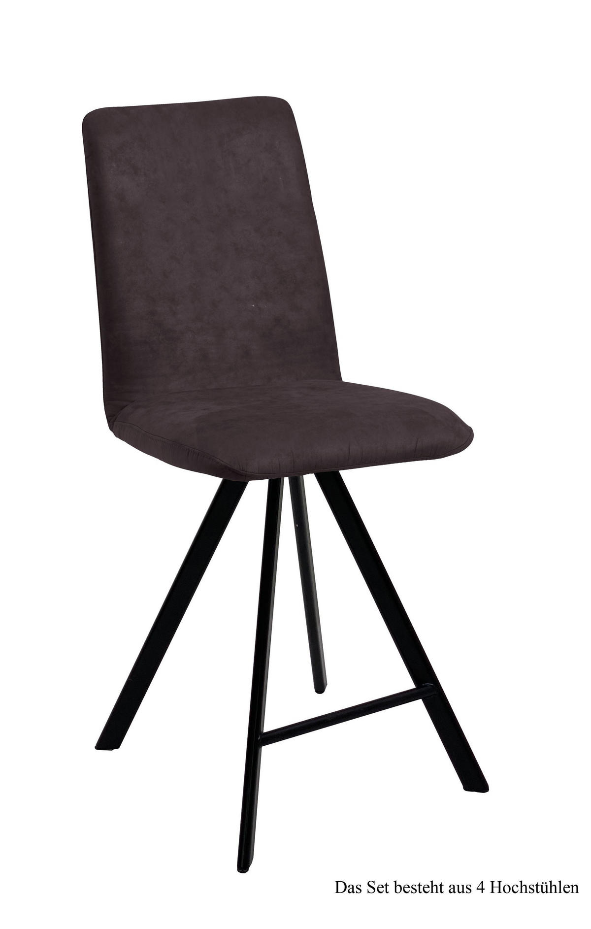 THEKENSTUHL (4er-Set) Deedee 47x109x60 Schwarz/Espresso - Dunkelbraun/Schwarz, Kunststoff (60/109/47cm) - 58aufmkessel