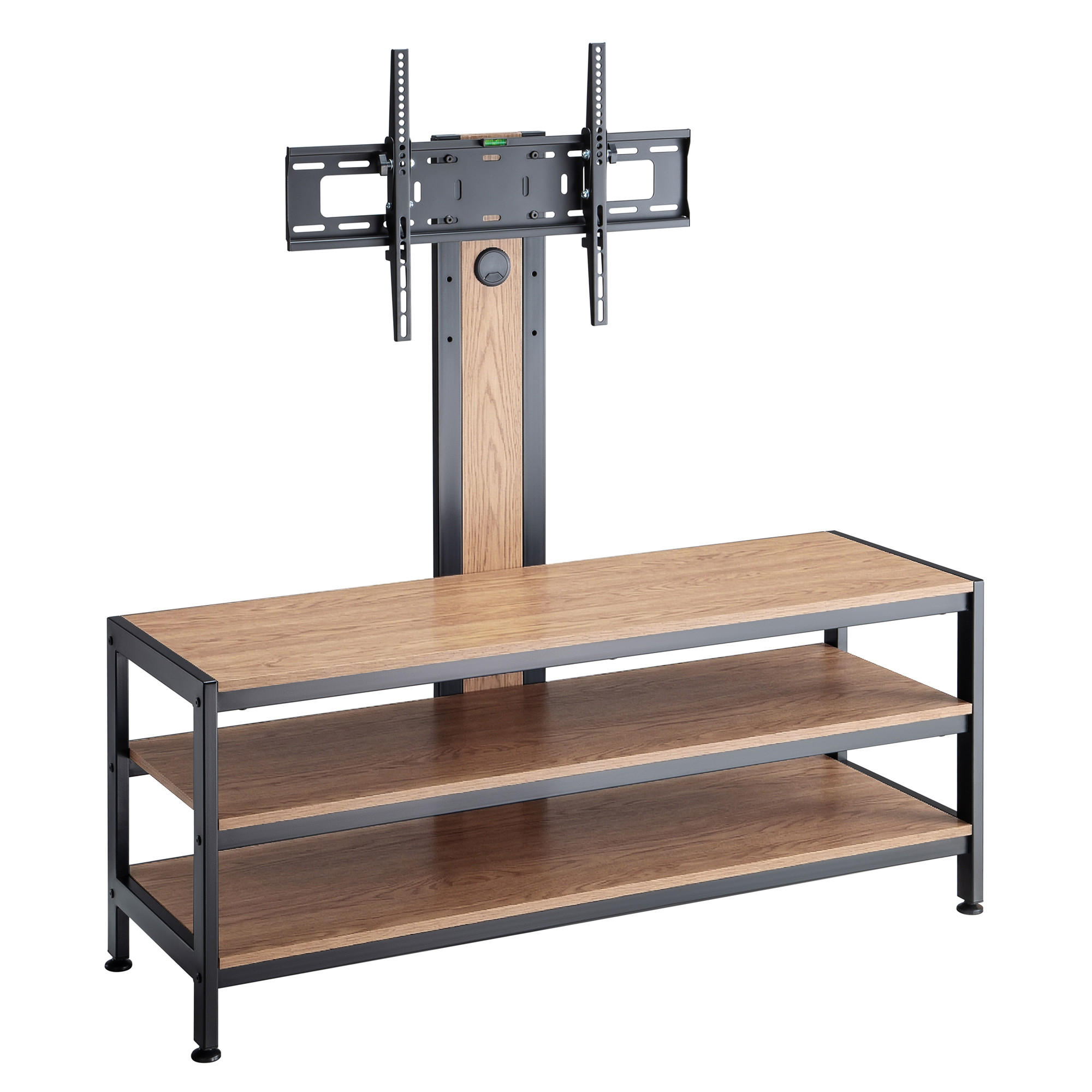 pro.tec Tv-Halterung Schwarz, Eiche 120x108x40 cm