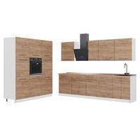KÜCHENZEILE Fame-Line, Goldkraft Eiche/Weiß, 460 cm Arbeitsplatte Goldkraft Eiche - Eichefarben/Weiß, Holzwerkstoff (460/206.8/60cm) - Vicco
