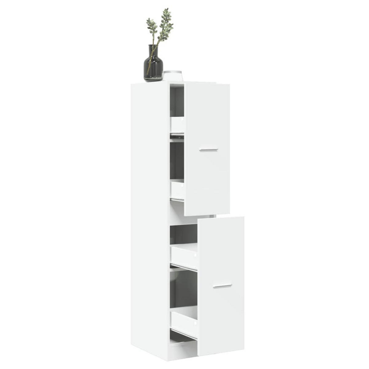 APOTHEKERSCHRANK Weiss 30/41/144,5 Cm Holzwerkstoff - Weiß, Holzwerkstoff (41/144.5/30cm) - vidaXL