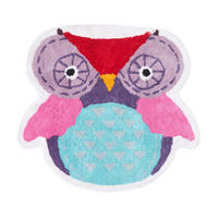 KINDERTEPPICH Eule, Baumwolle 80/70 cm - Multicolor, Textil (70/80cm) - Homescapes