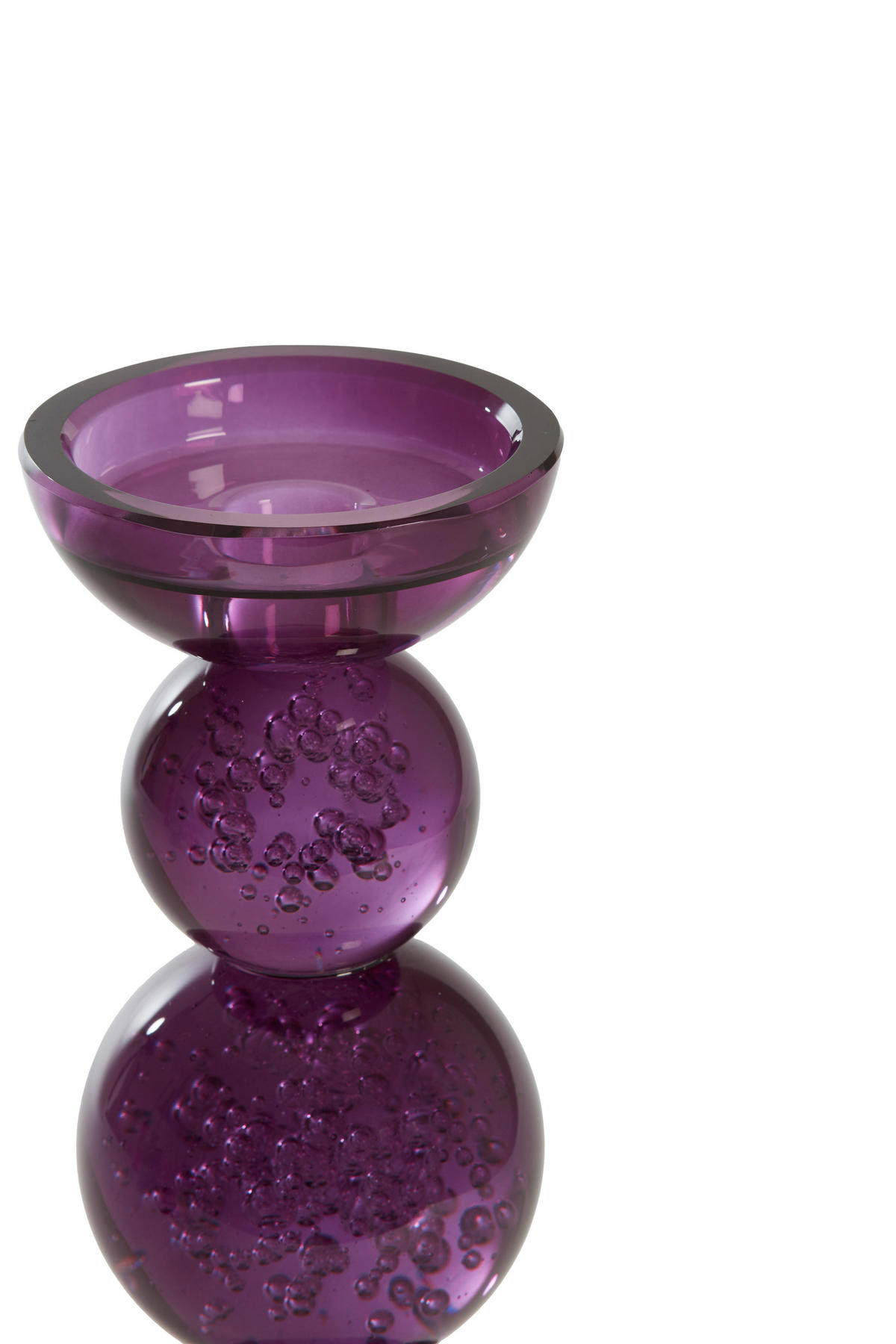 KERZENHALTER Itinga Violett Ø10/26,5 cm - Lila, Glas (10/26.5/10cm) - Light & Living