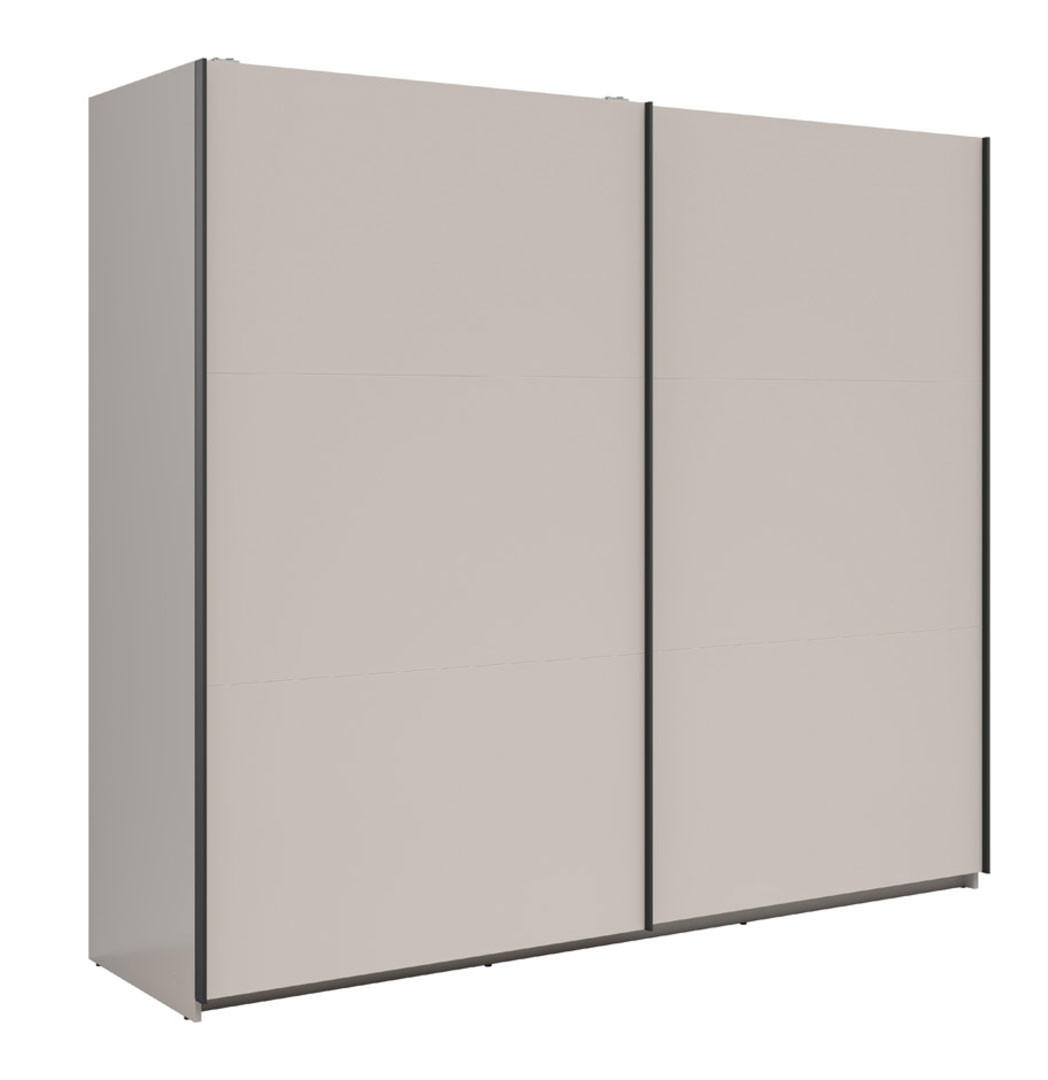 SCHWEBETÜRENSCHRANK Tetrix Kaschmir 183 / 60 / 195,5cm - Kaschmir/Braun, Holzwerkstoff (183/196/60cm) - Feldmann-Wohnen