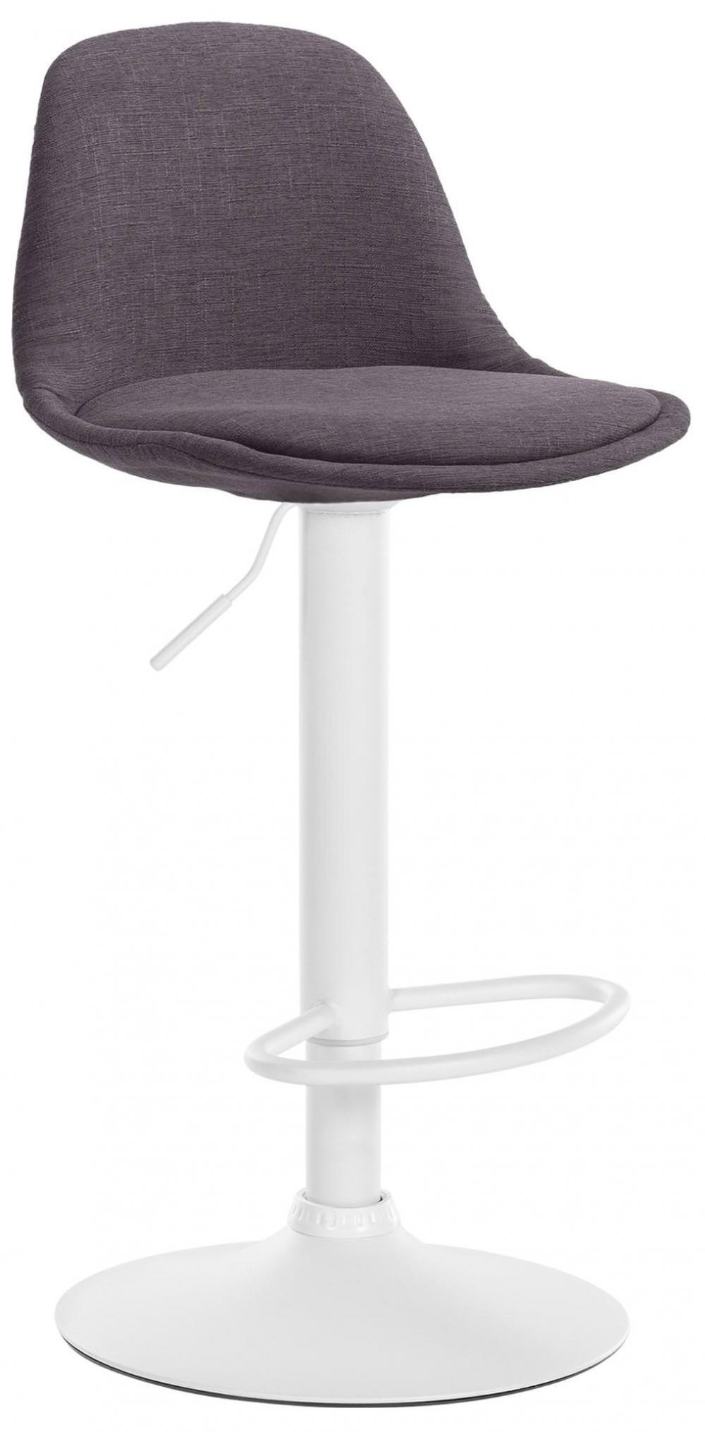 BARHOCKER Stoff dunkelgrau - Dunkelgrau/Weiß, Textil/Metall (39/82/43cm) - CLP