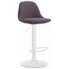 BARHOCKER Stoff dunkelgrau - Dunkelgrau/Weiß, Textil/Metall (39/82/43cm) - CLP