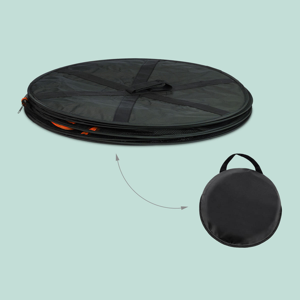 TROCKENNETZ - Schwarz, Textil/Metall (60/160/60cm) - Relaxdays