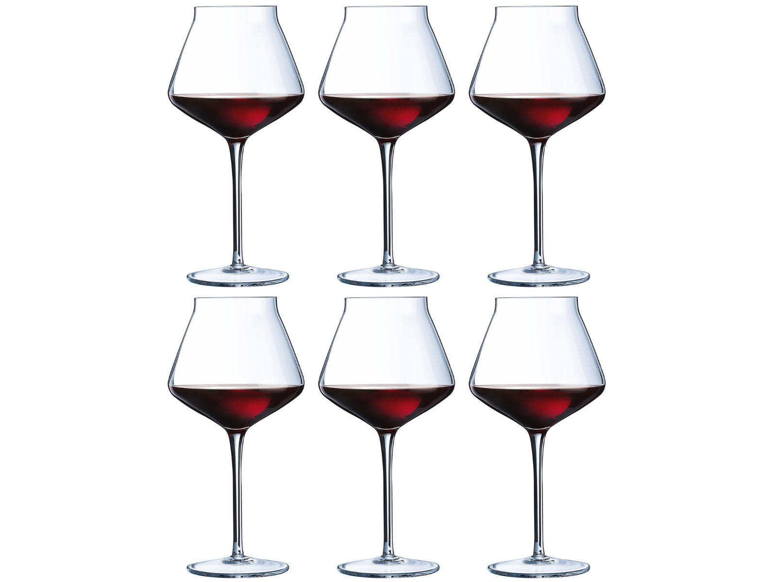 ROTWEINGLAS Rotweingläser Reveal Up 550 ml - 6 Stücke - Transparent, Glas (0.55L)