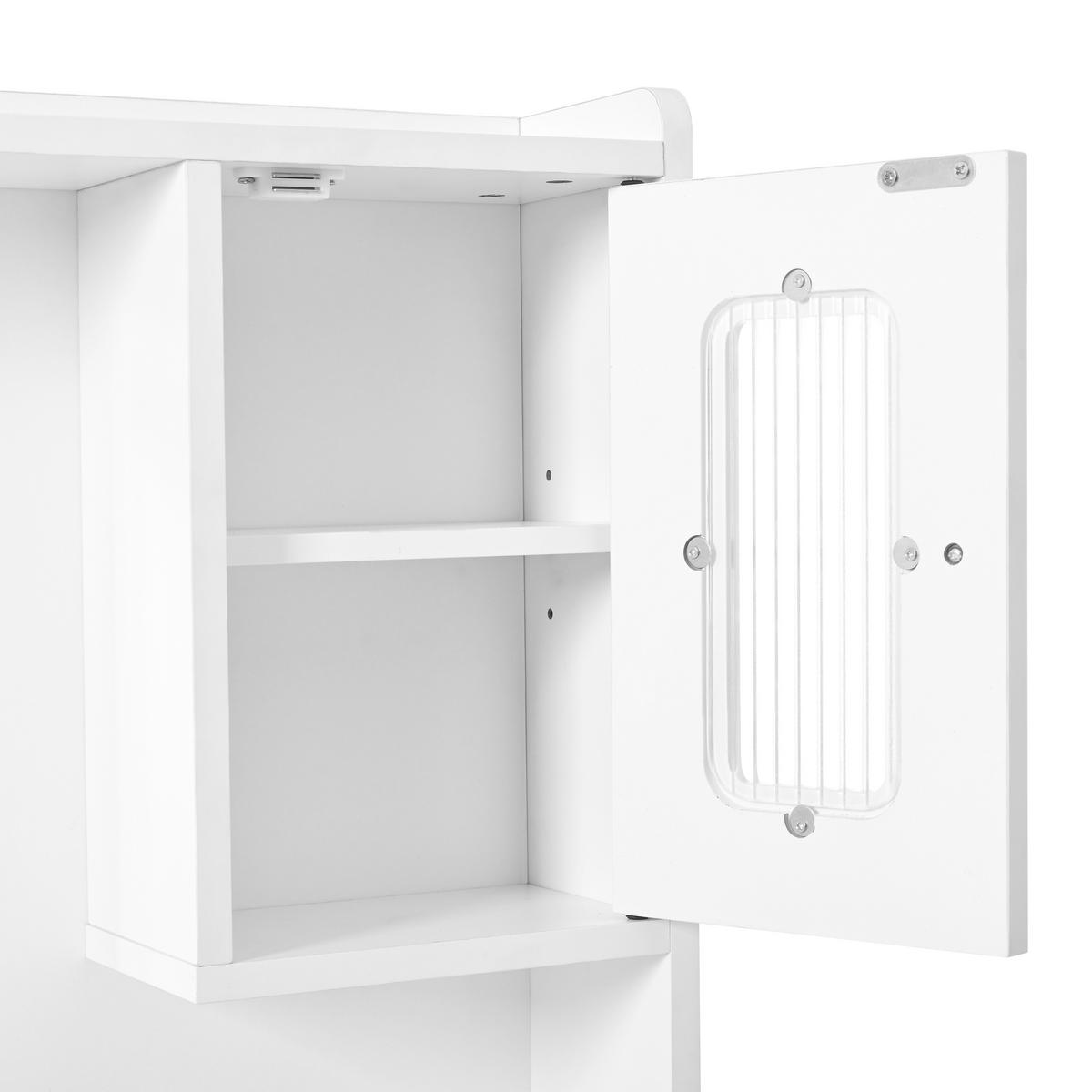 SCHMINKTISCH Weiß LED Spiegel 6 Schubladen 105x40x152cm - Weiß, Holzwerkstoff (40/152/105cm) - FLIEKS