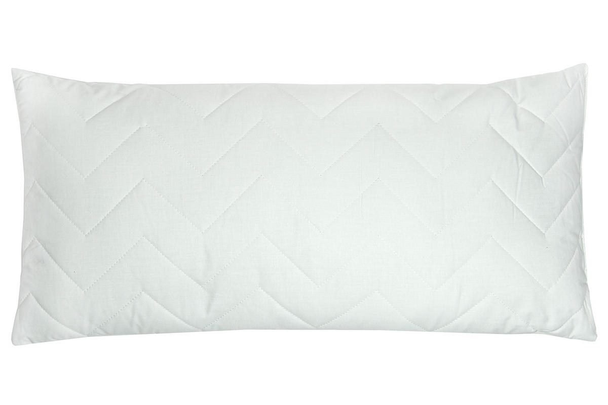 KISSEN, 40x80 cm, 50% Polyester, 50% Baumwolle, Weiß - Weiß, Textil (40/80cm) - Zollner