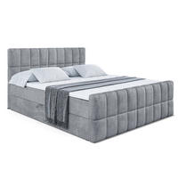 BOXBETT MIAMI-Z - 140x200 cm - H3 - Grau - Grau, Holzwerkstoff (140/200cm) - ALTDECOR