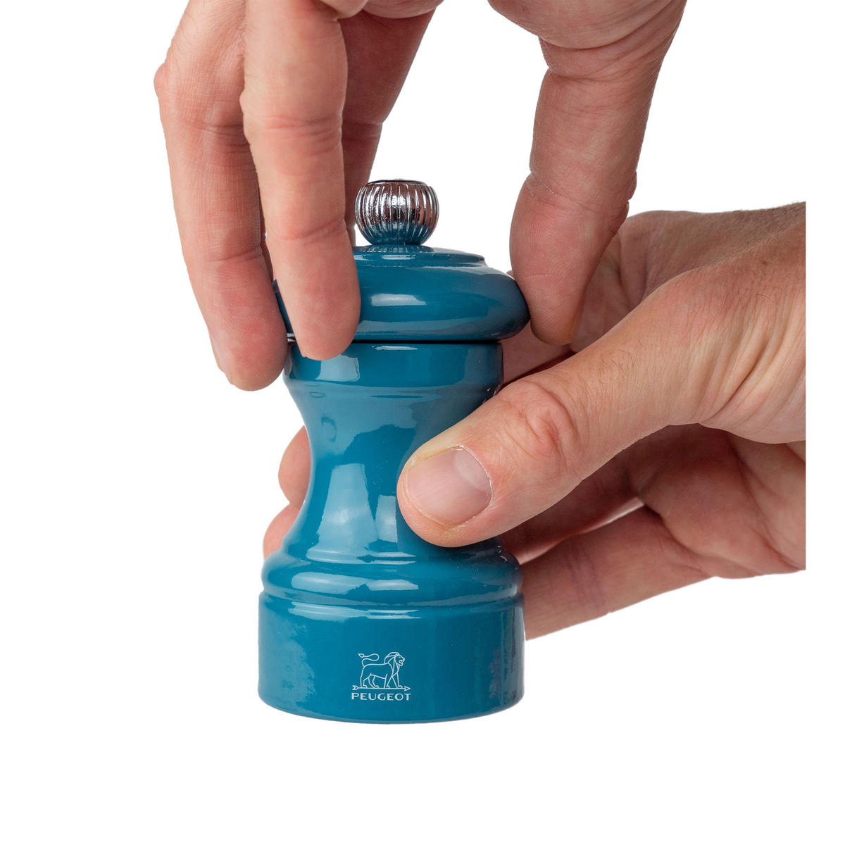 PFEFFERMÜHLE Bistro 10cm BuchenholzPazifikblau Stahlmahlwerk - Blau, Holz (5.3/10/5.3cm) - PEUGEOT