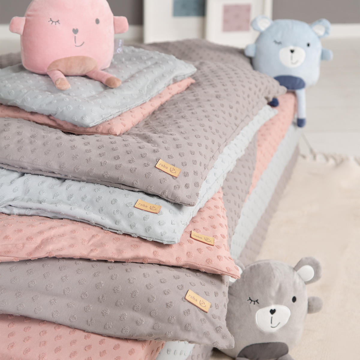 BABYBETTWÄSCHE Lil Planet 100x135 cm grau - Grau, Textil (100/135cm) - Roba