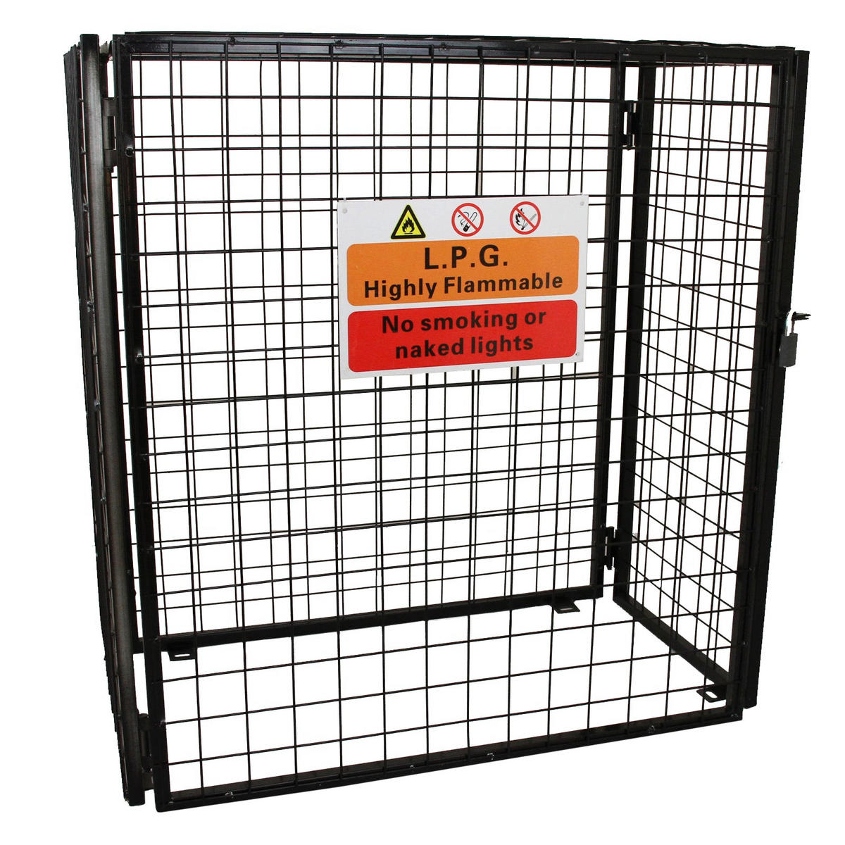 GASFLASCHEN-DEPOT 92cm x 118cm x 60cm - Schwarz, Metall (118/92/60cm) - Monster Racking