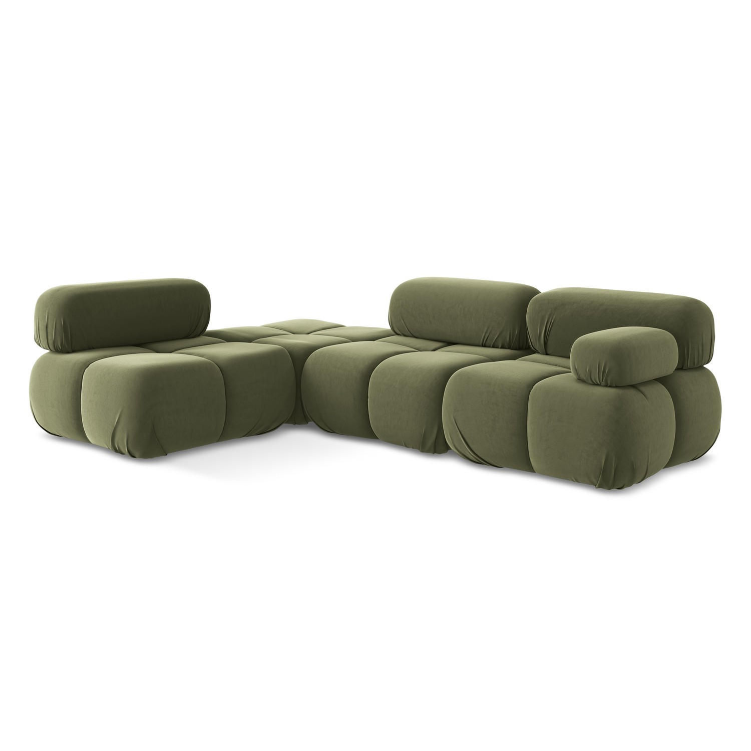 LaMiaSofa Ecksofa Olivgrün 285x190 cm