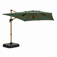 AMPELSCHIRM piana grün oval 2,97 x 1,95 cm deportiert rotierbar um 360 - Grün, Metall (200/300cm) - Concept Usine
