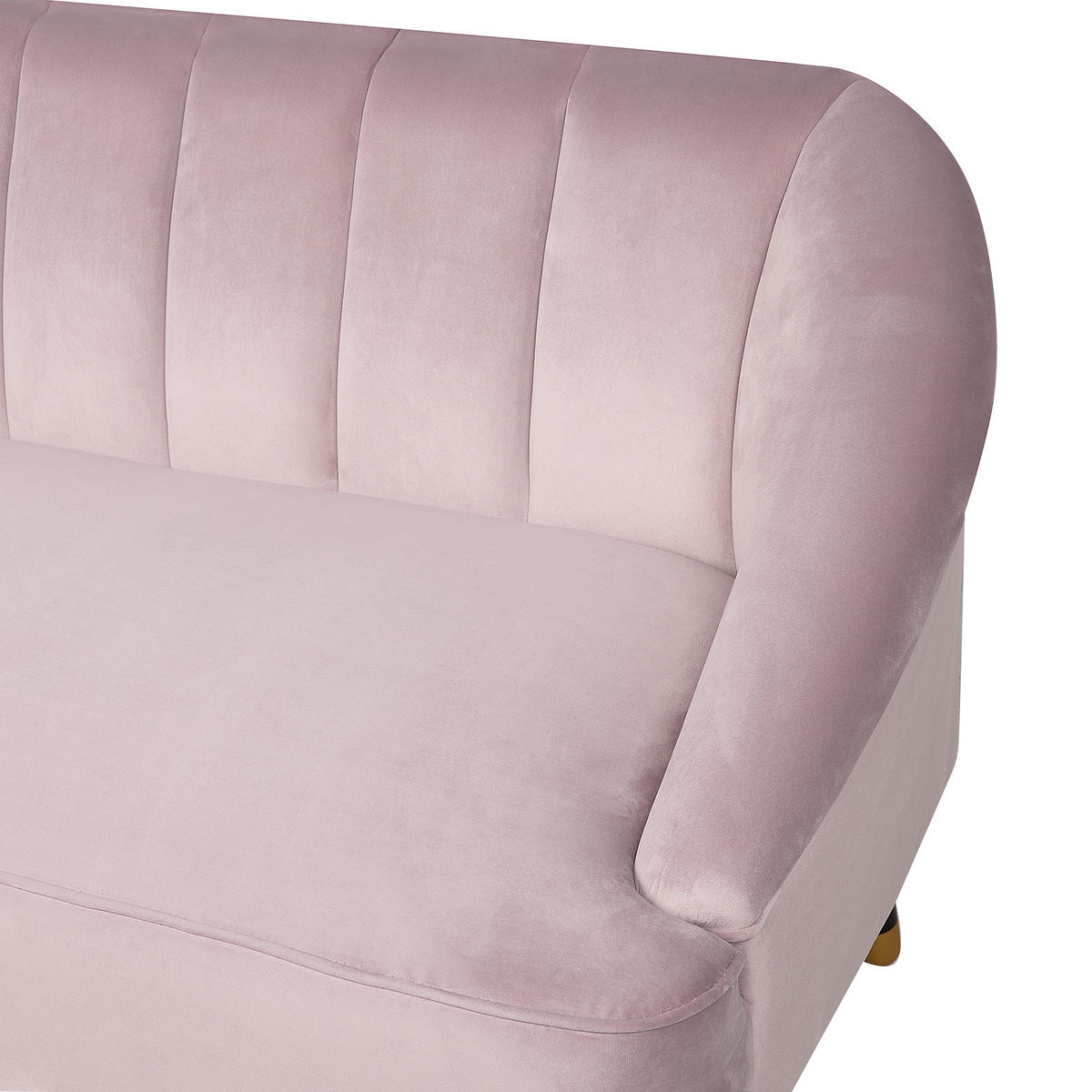3 SZEMÉLYES KANAPÉ Bársony Rózsaszín Alsvag - pink, textil (191/73/73cm) - Beliani