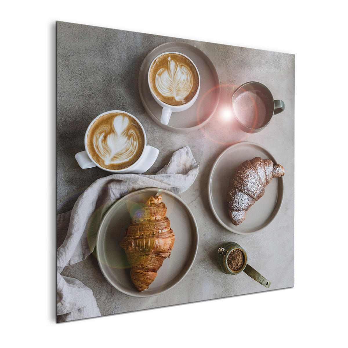 GLASBILD 30x30 cm Küche grau - Beige, Glas (30/30cm) - artissimo