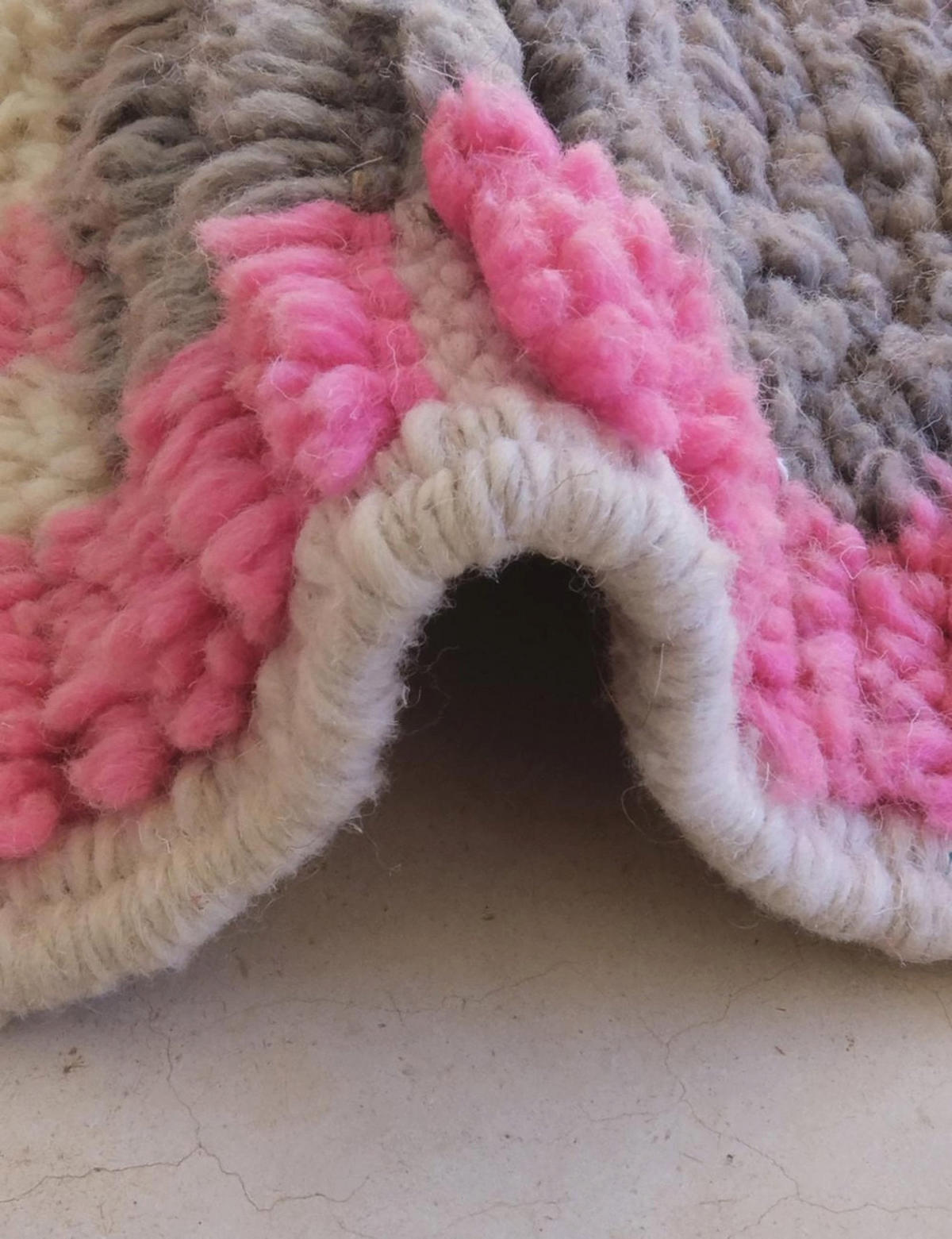 BERBERTEPPICH aus reiner Wolle 105x 153 cm - Pink, Naturmaterialien (105/153cm) - AFK Living