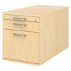ROLLCONTAINER - mit Hängeregistratur 80/42,8/51,2 cm in Ahornfarben Chromgriff (Metall) - Ahornfarben, Holzwerkstoff (42.8/51.2/80cm) - bümö