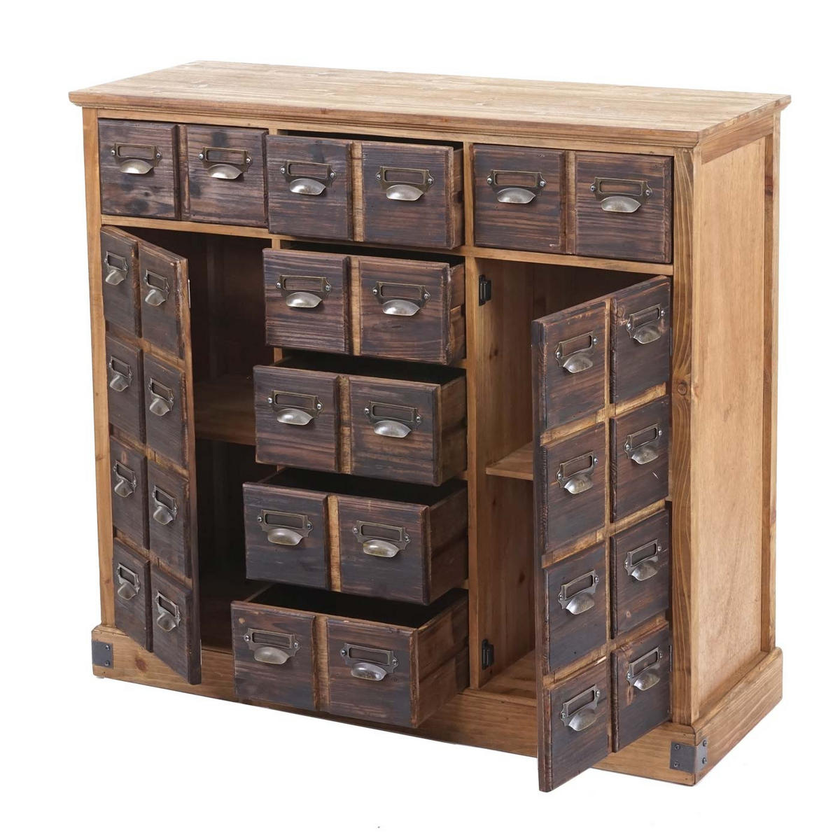 APOTHEKERKOMMODE Braun - Braun, Holz (100/90/35cm) - MCW