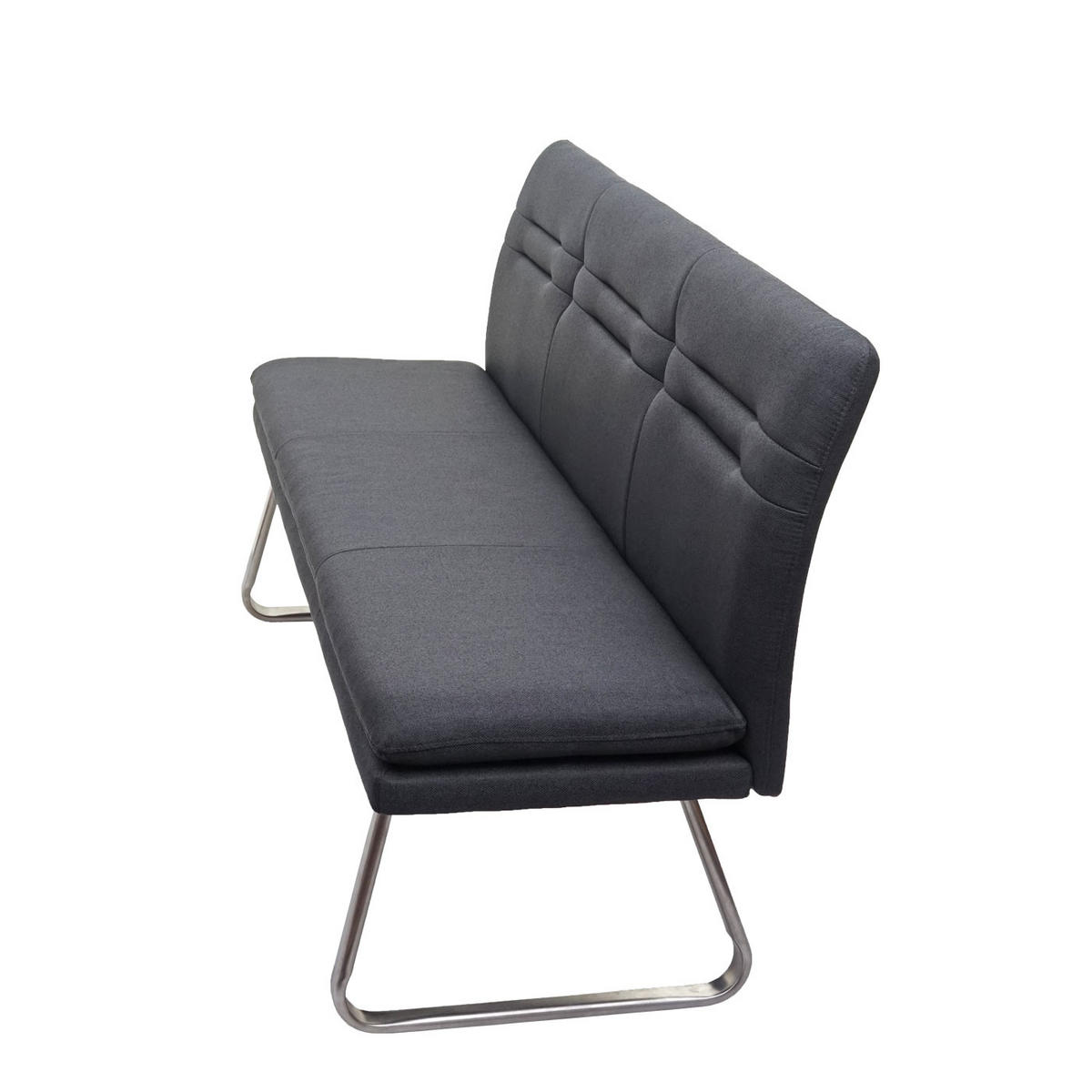 SITZBANK Grau, Silber - Silberfarben/Grau, Textil (160/90/59cm) - Jamb