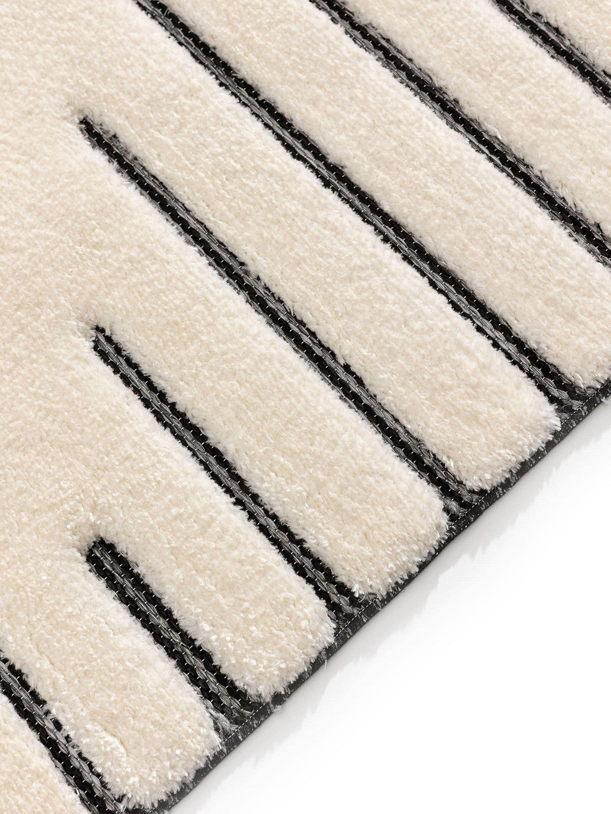 TEPPICH Elvy Cream/Grau 120x170 cm - Creme, Kunststoff (120/170cm) - benuta